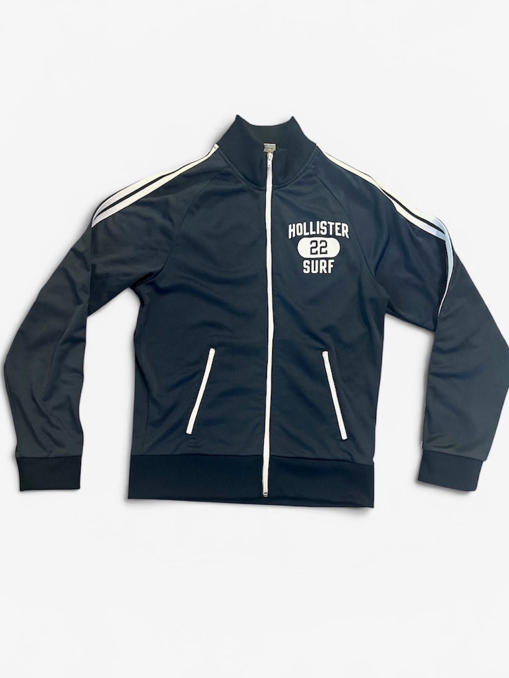 Vintage Hollister Men's Navy Track Jacket